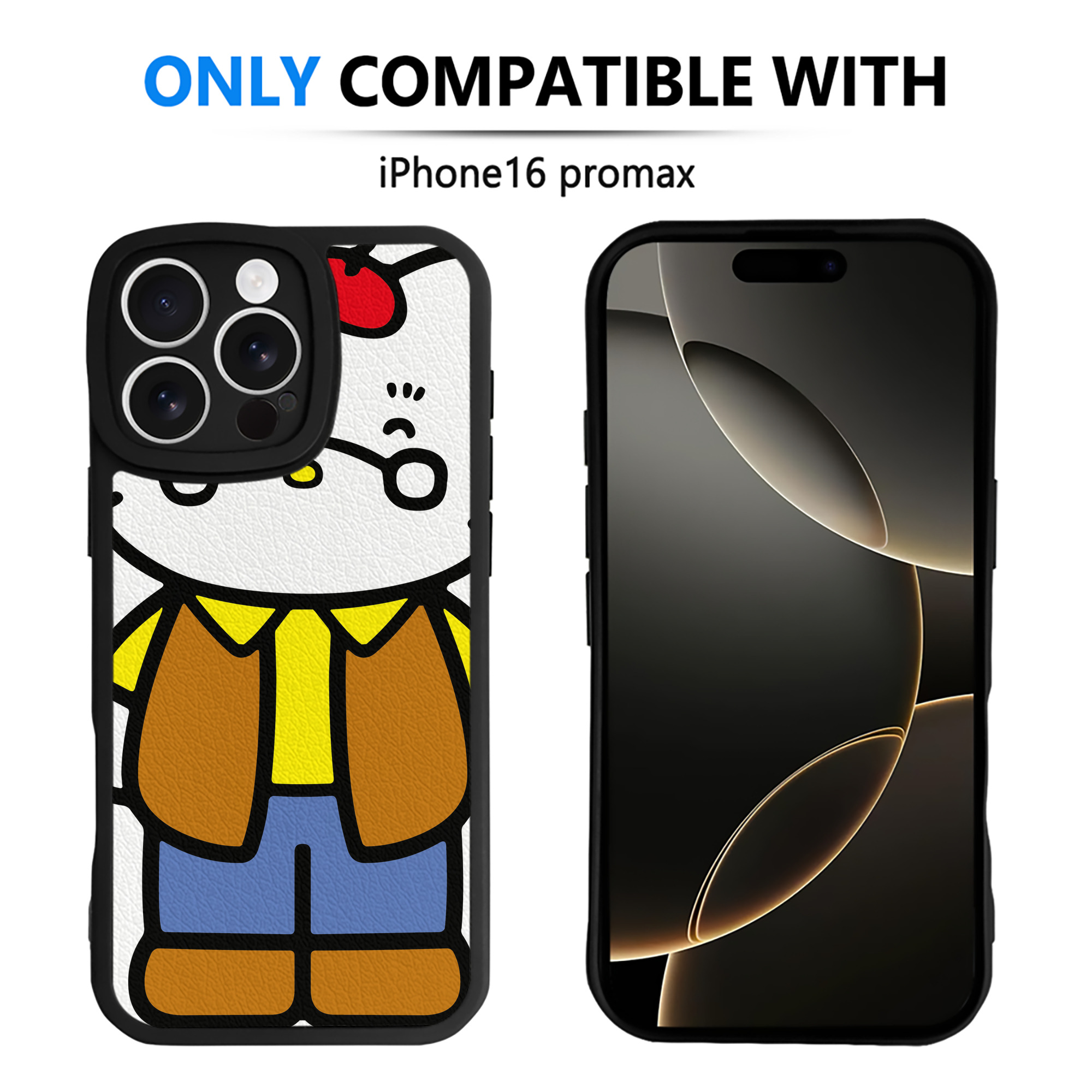（画像用） Hello Kitty ハローキティ 【iPhone 16シリーズ対応】シリコンスマホケース（レザー調） 材質：シリコン
